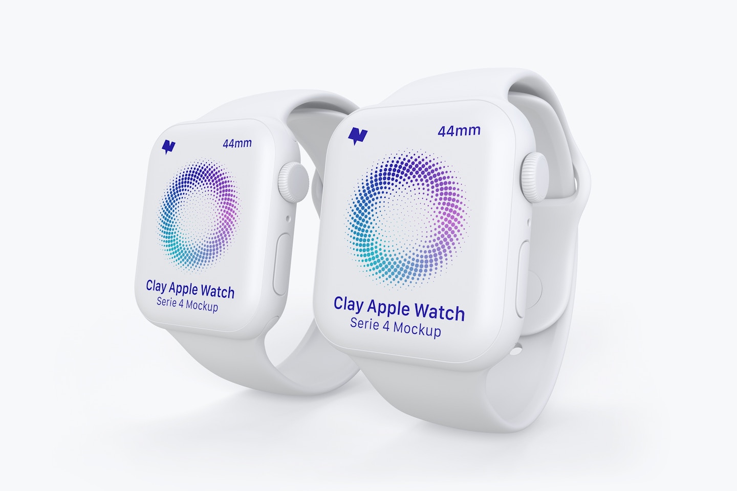 Maqueta de Apple Watch Multicolor Serie 4 (44mm) 03