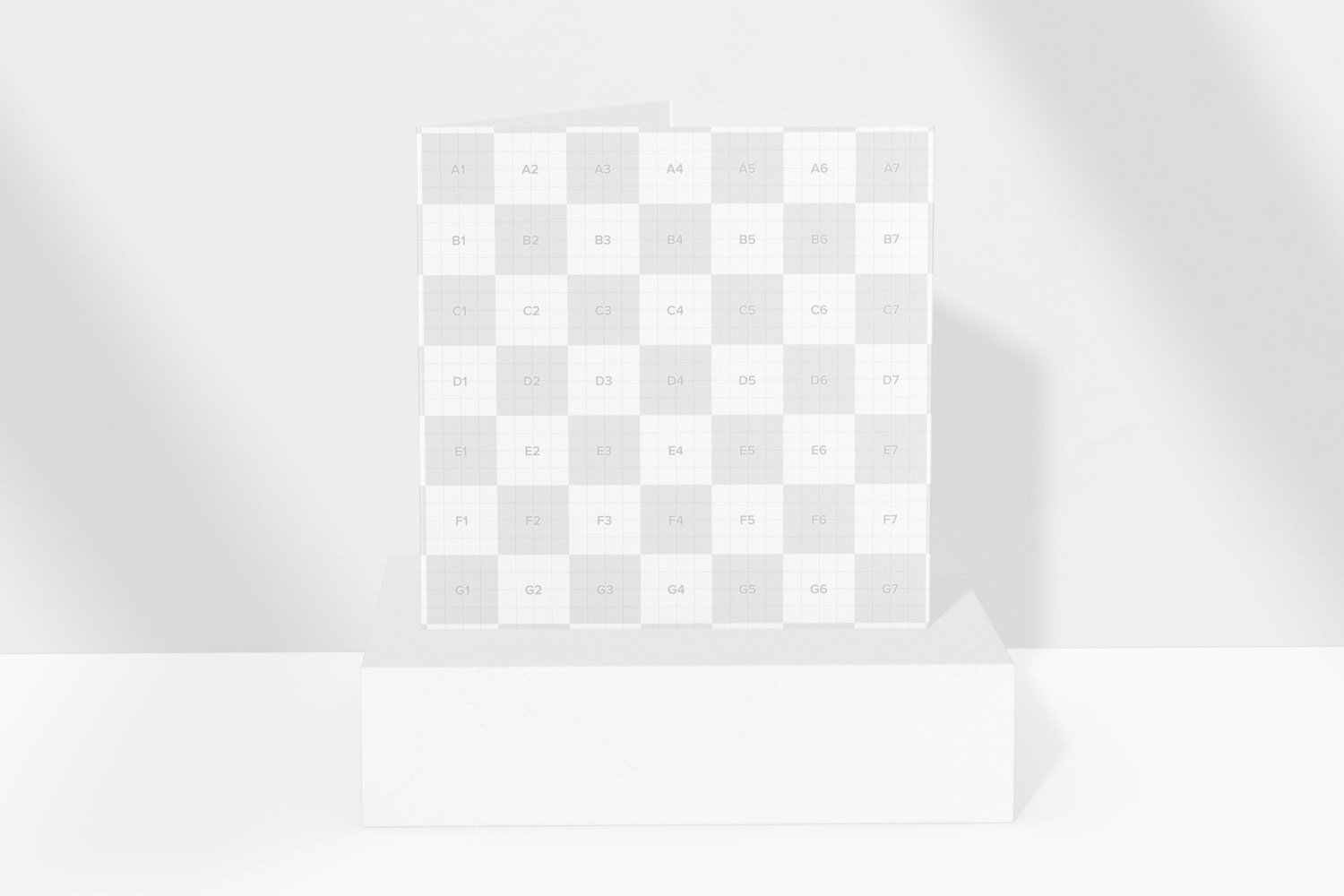 Hotel Table Tent Mockup, Front View
