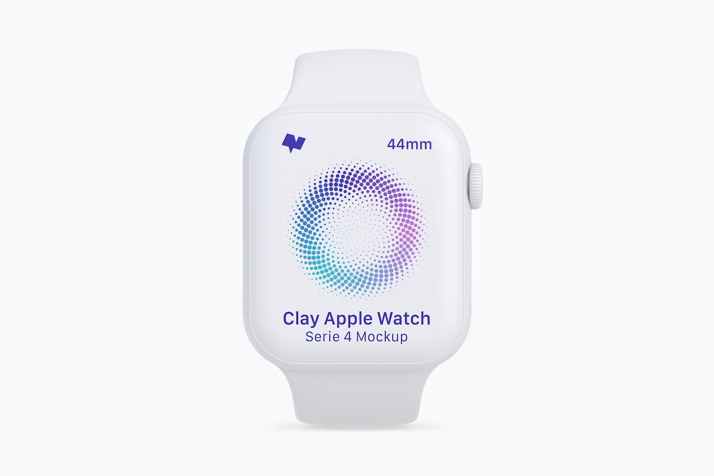 Clay Apple Watch Series 4 (44mm) Mockup, Front View