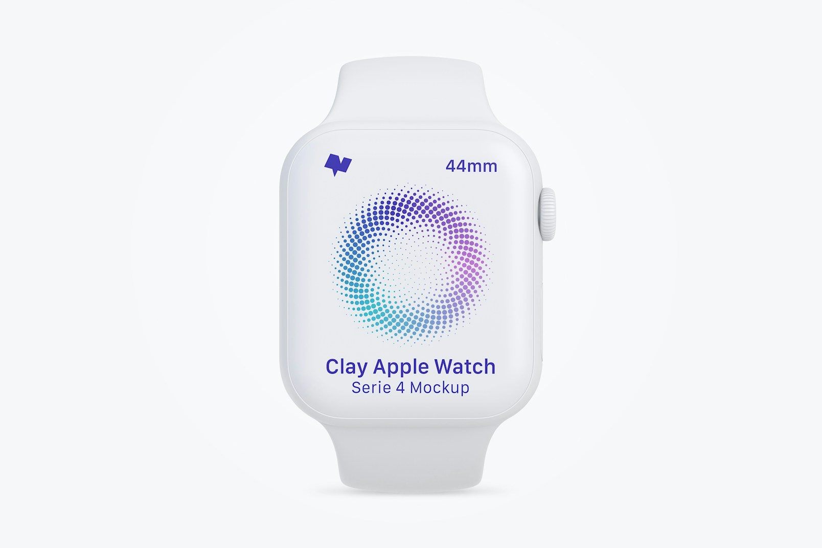 Clay Apple Watch Series 4 (44mm) Mockup, Front View