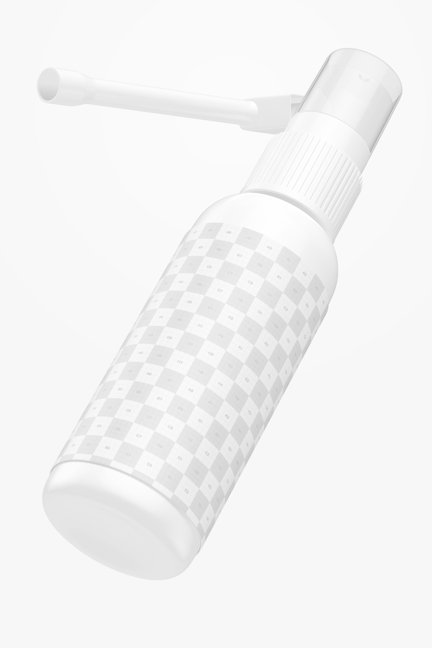 50 ml Plastic Spray Bottle Mockup, Floating