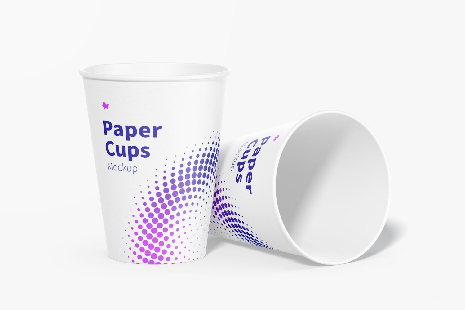 Paper Cups Mockup, Dropped