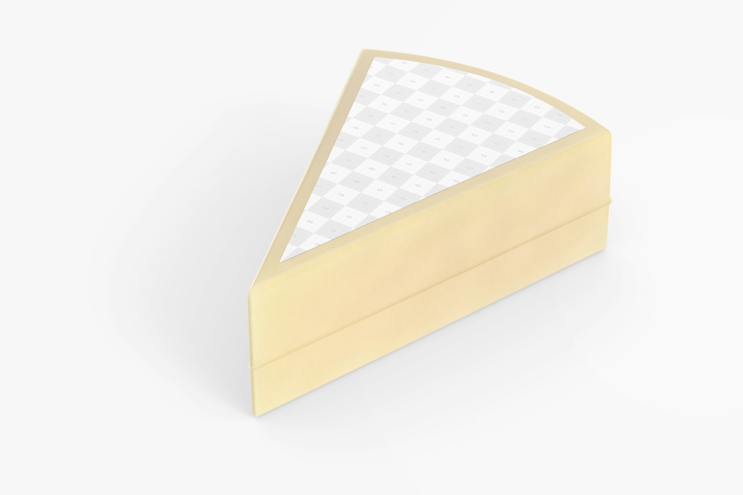 Triangle Cheese Mockup, Perspective View