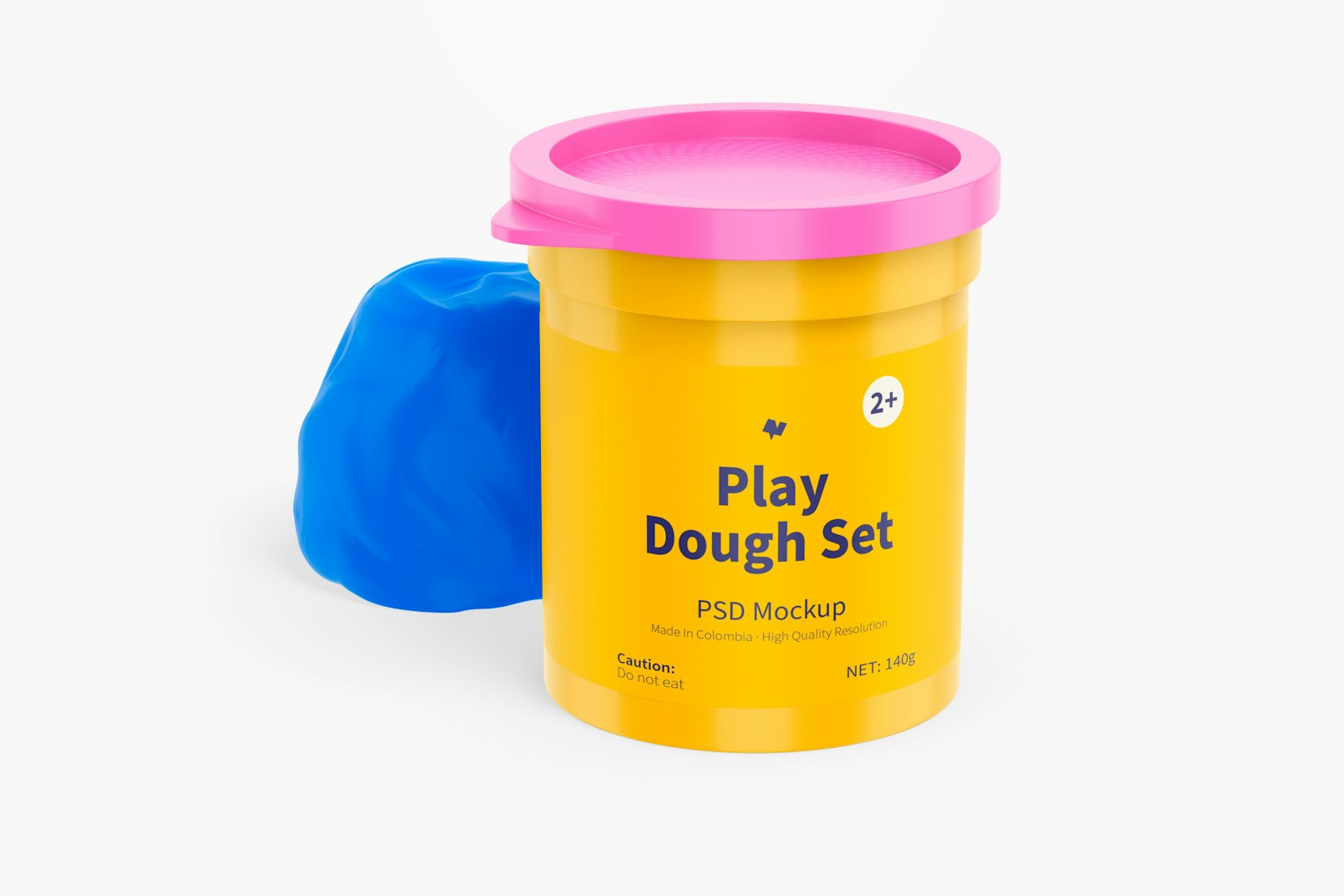 Play Dough Set Mockup, Front View