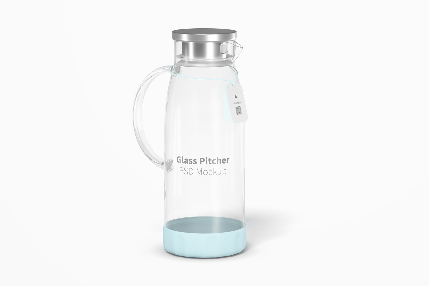 Glass Pitcher with Lid Mockup