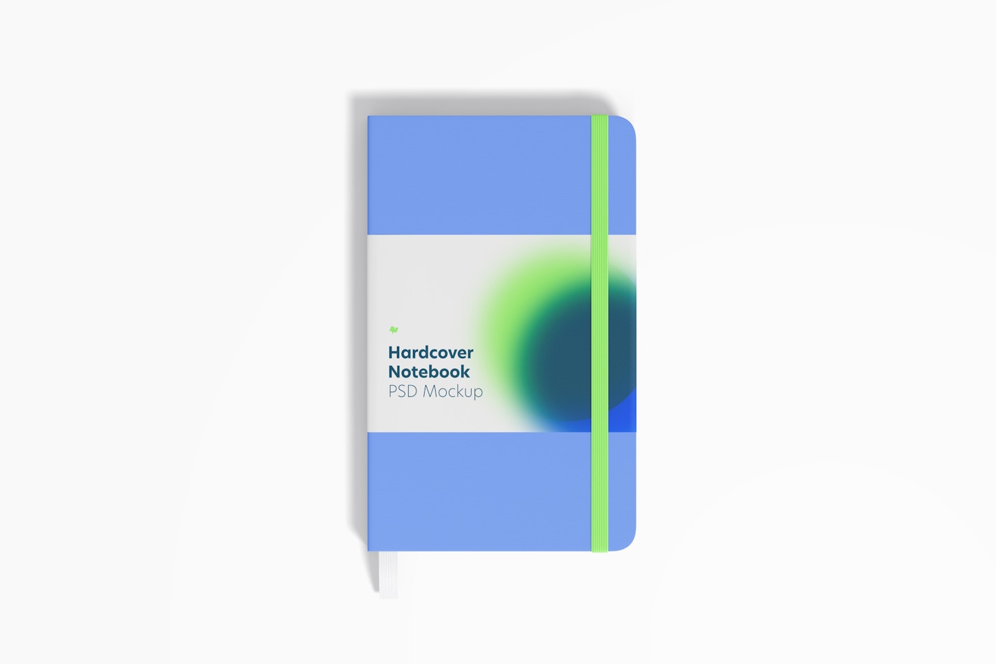 Hardcover Notebooks with Elastic Band Mockup, Front View