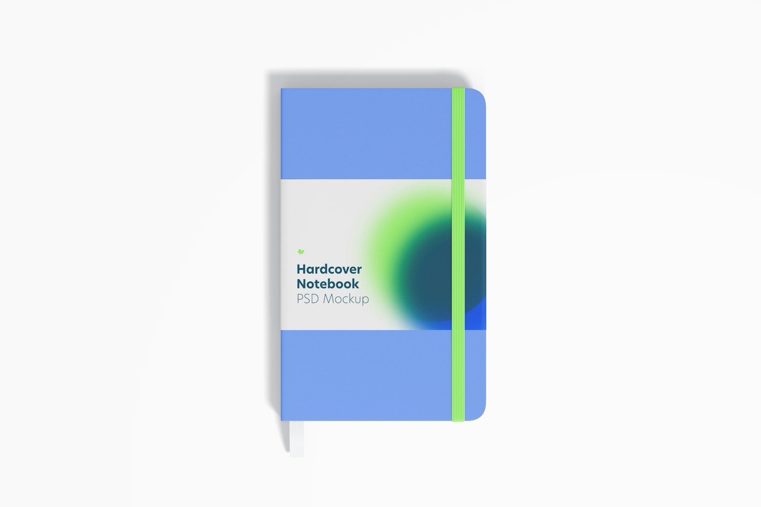 Hardcover Notebooks with Elastic Band Mockup, Front View