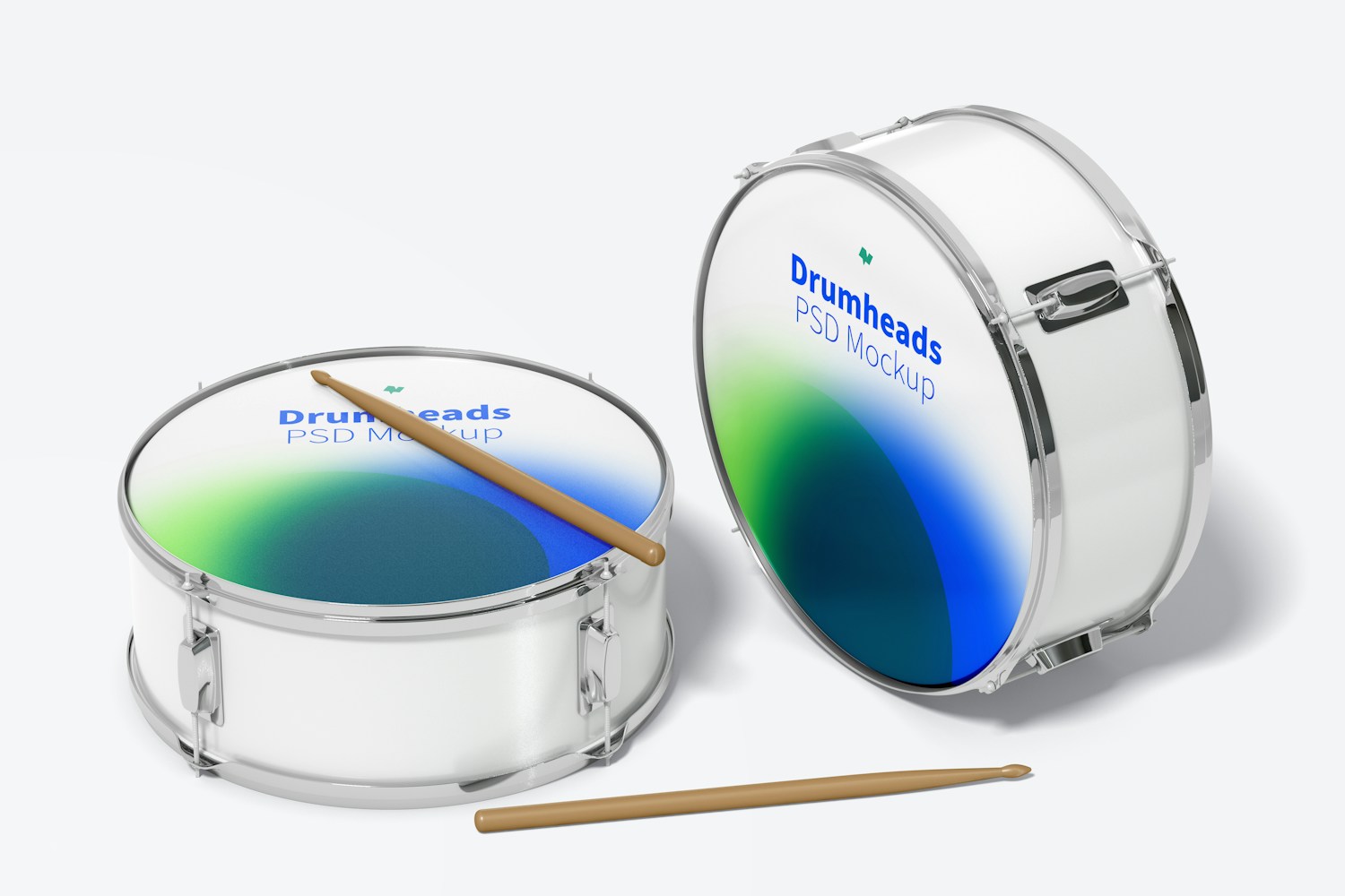 Drumheads Mockup, Perspective Drumheads Mockup, Perspective