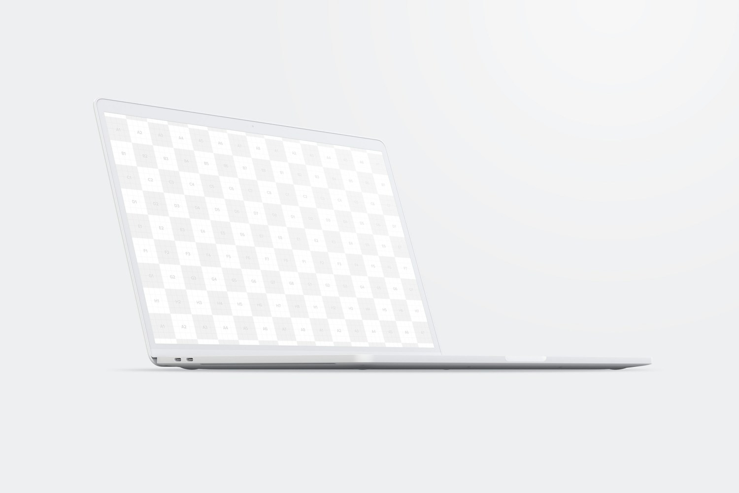 Maqueta de MacBook Pro de 15” con Touch Bar, Vista Frontal Derecha, Multicolor