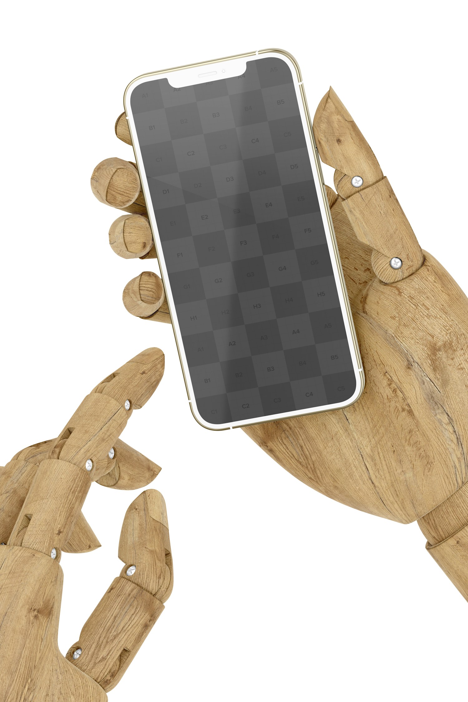Smartphone with Hands Mockup