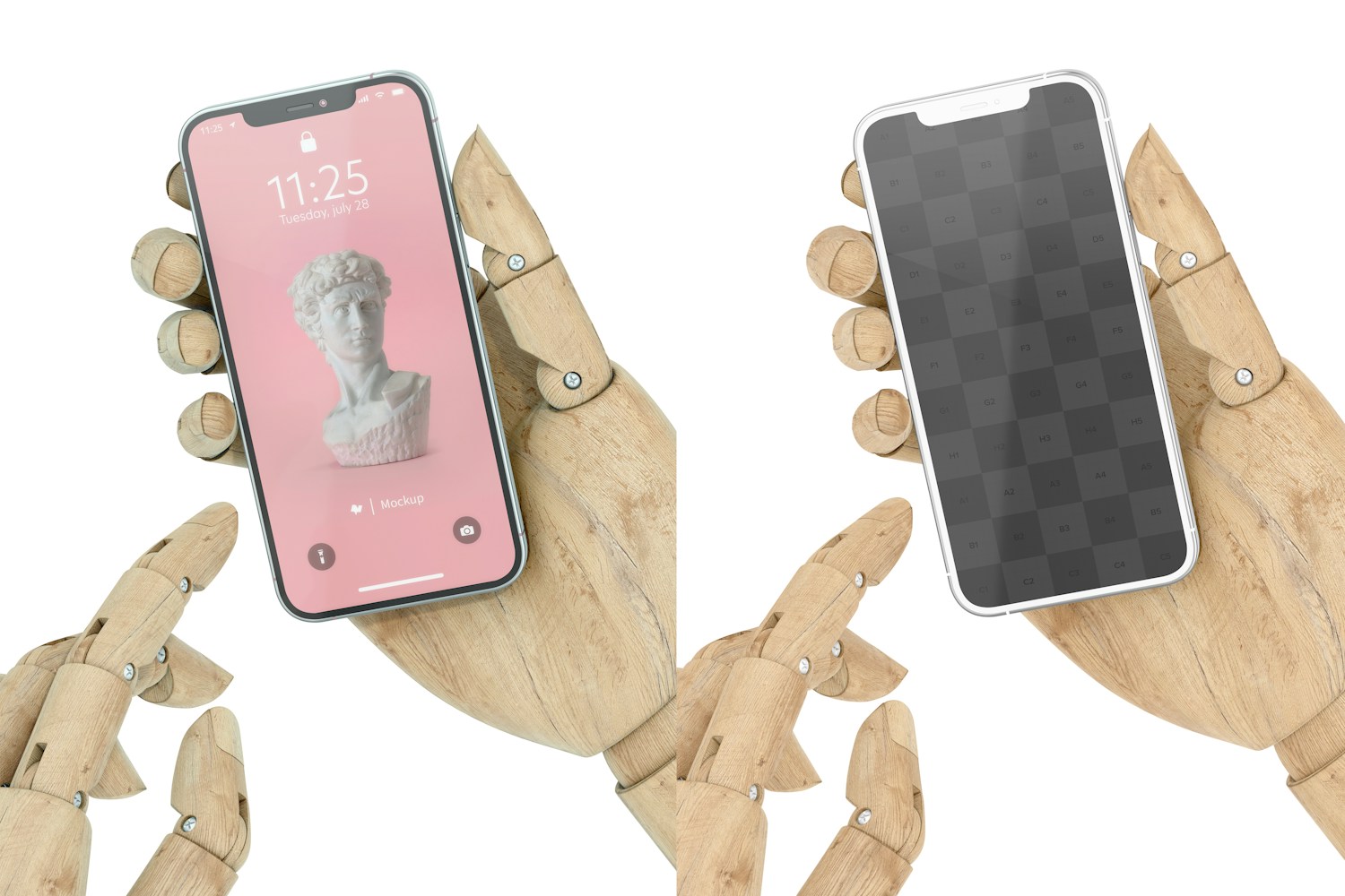 Smartphone with Hands Mockup