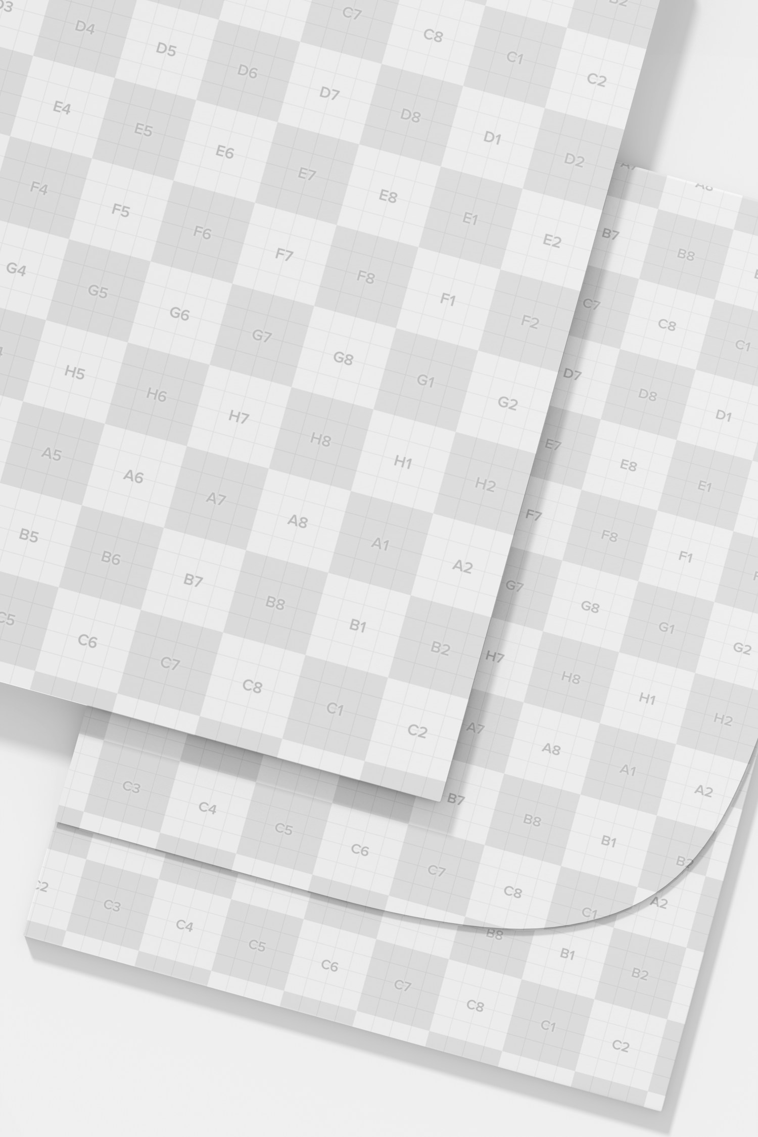 A4 Folders with Rounded Corners Mockup, Close Up A4 Folders with Rounded Corners Mockup, Close Up