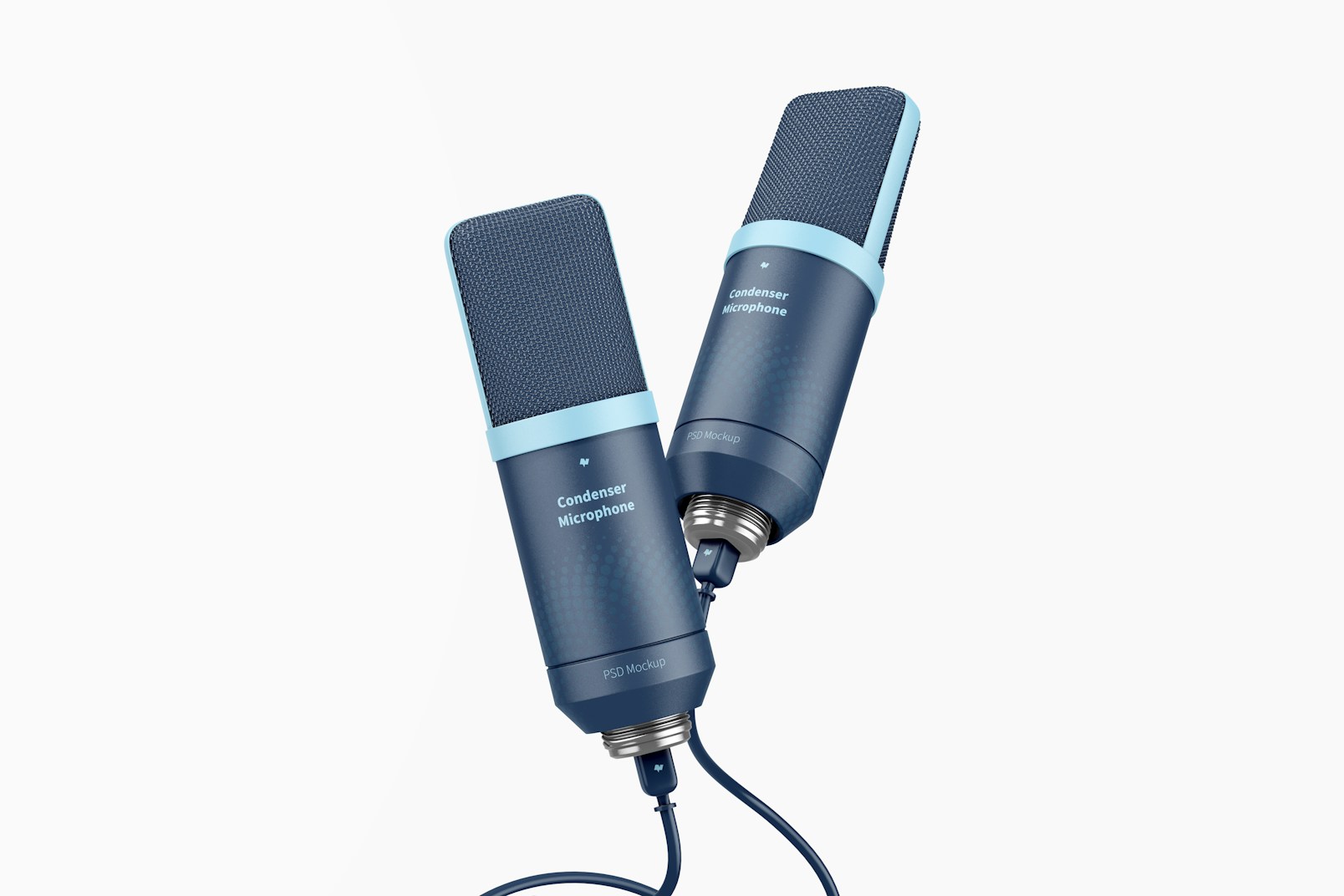 Condenser Microphones Mockup, Floating
