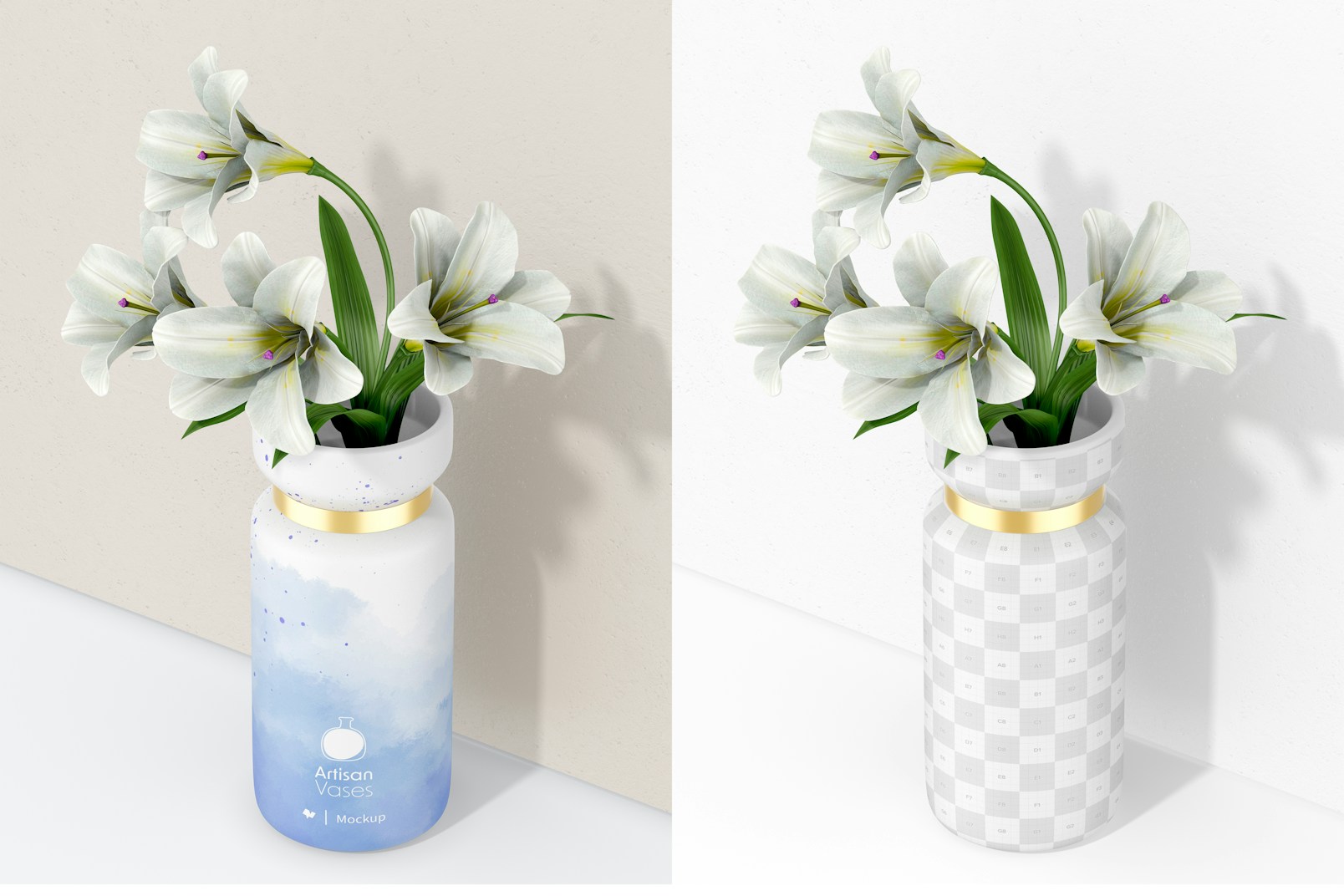 Decorative Vase Mockup, Perspective