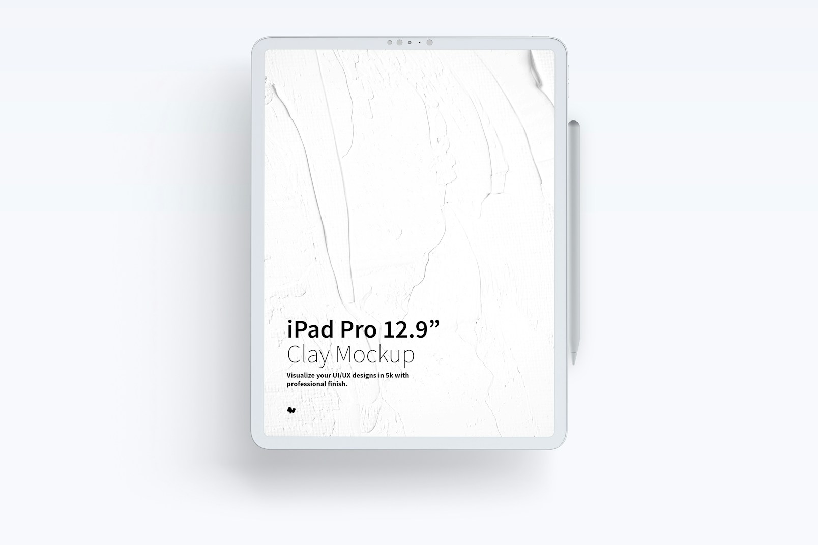 Maqueta de iPad Pro 12.9” Multicolor, Vista Frontal Vertical