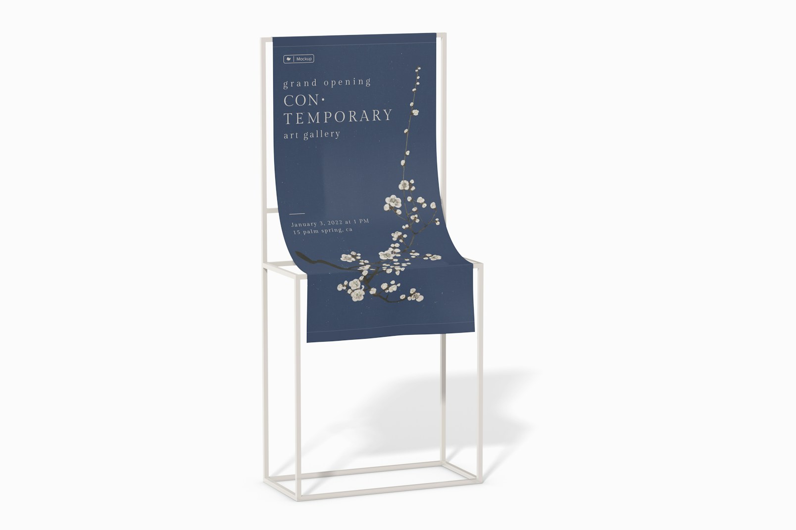 Small Exhibition Poster Stand Mockup