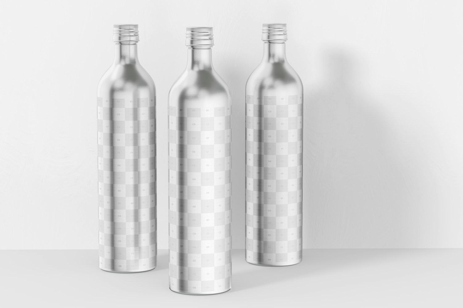 Aluminium Wine Bottles Mockup