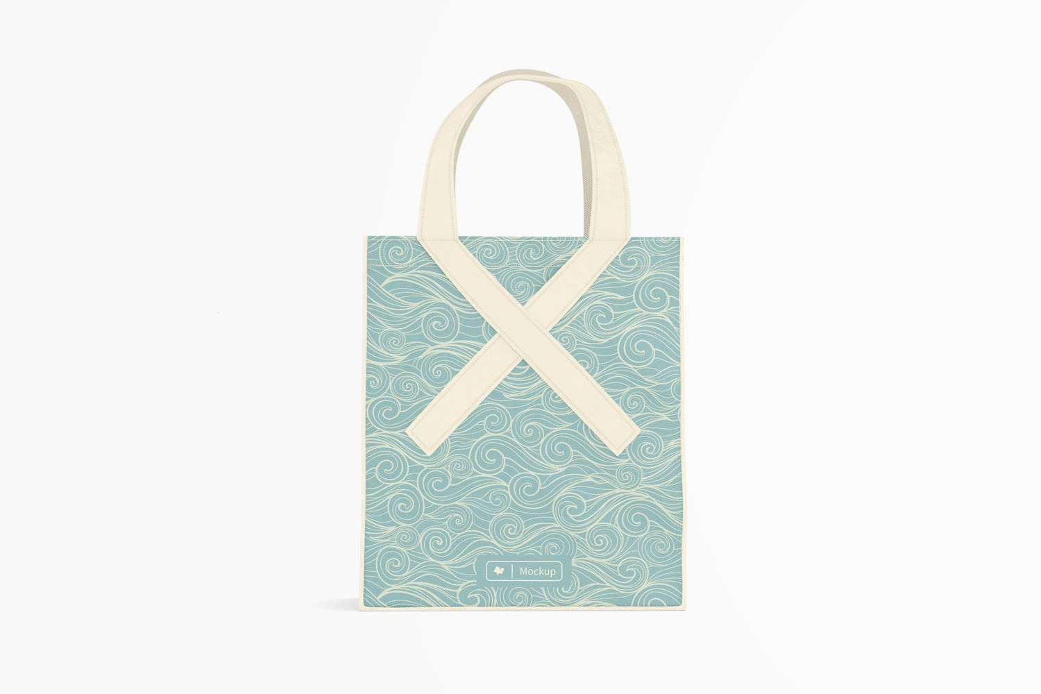 Tote Bag with Ribbon Mockup, Front View