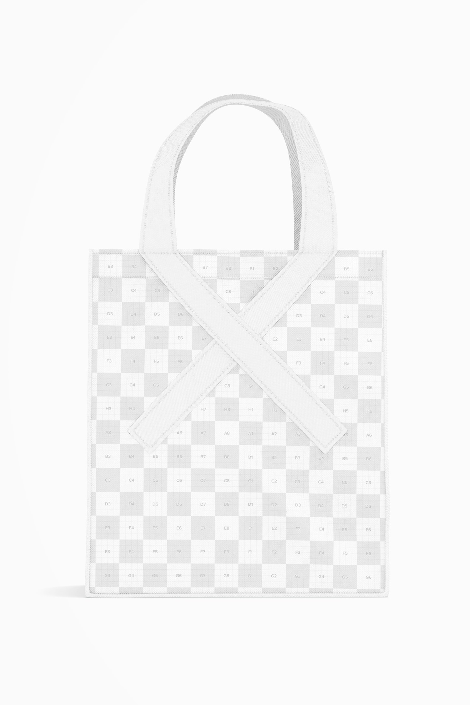 Tote Bag with Ribbon Mockup, Front View Tote Bag with Ribbon Mockup, Front View