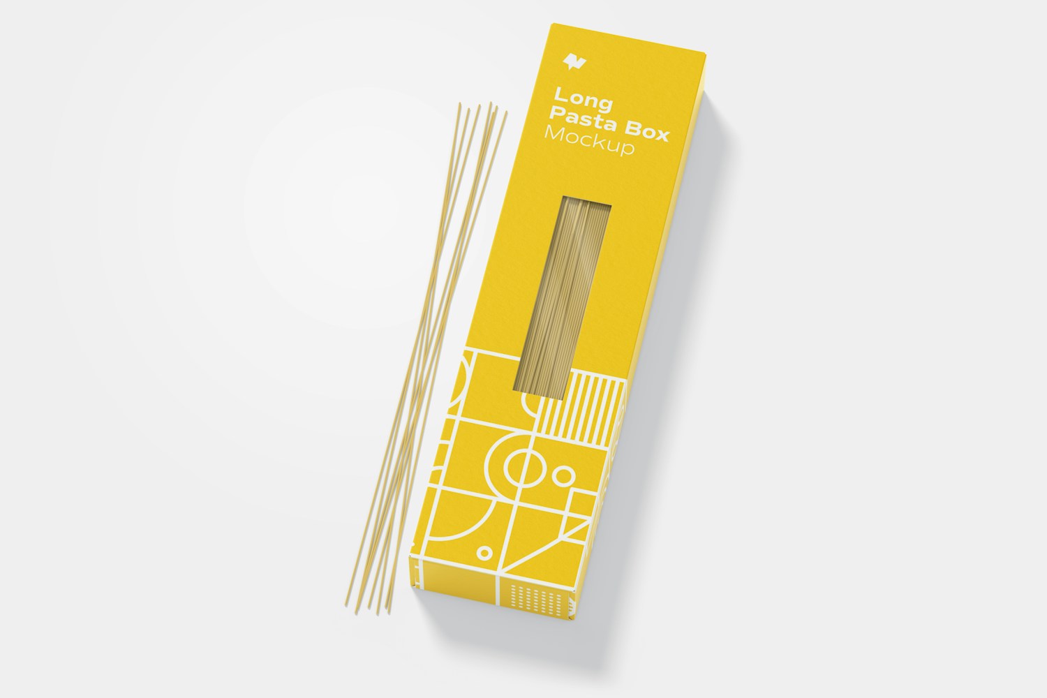 Long Pasta Box Mockup Long Pasta Box Mockup