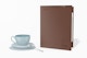 Menu Leather Cover Mockup, with Coffee Cup
