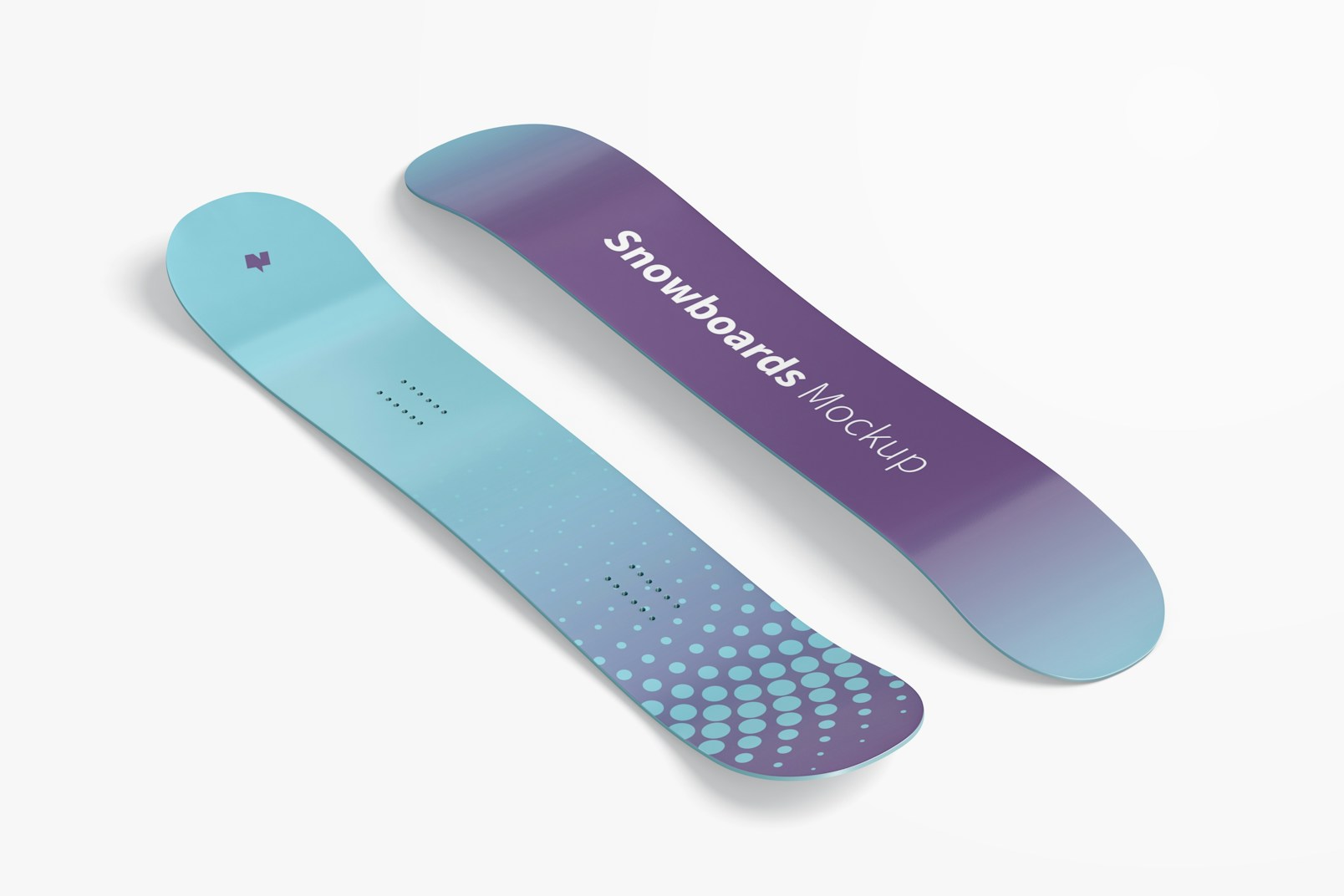 Snowboard Mockup, Perspective View
