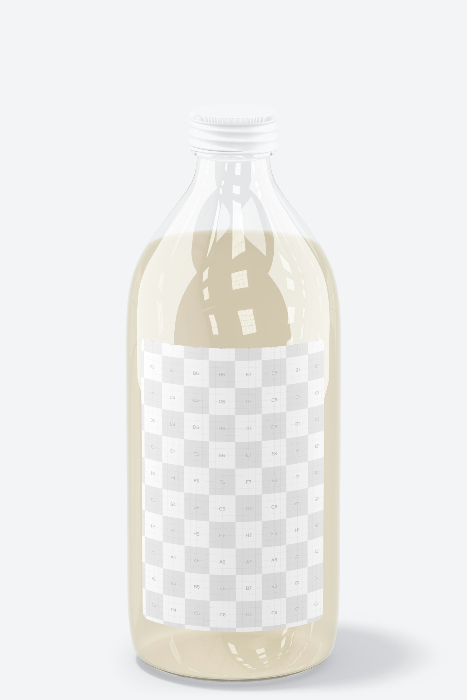 Hand Soap Clear Bottle Mockup, Front View
