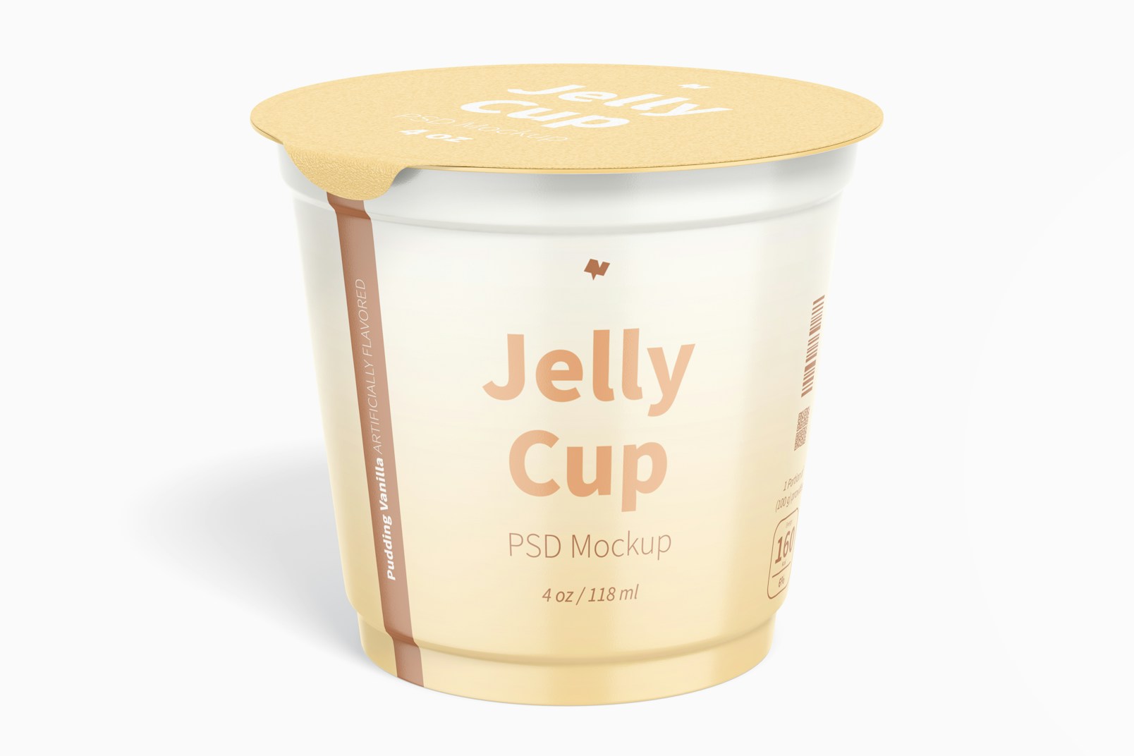 4 Oz Jelly Cup Mockup, Front View