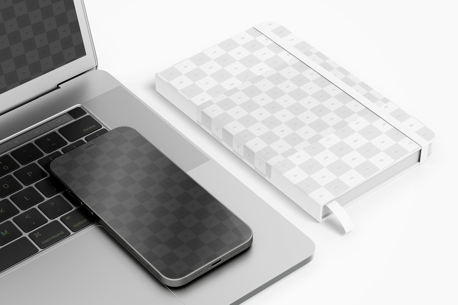 Notebook with Devices Mockup 02