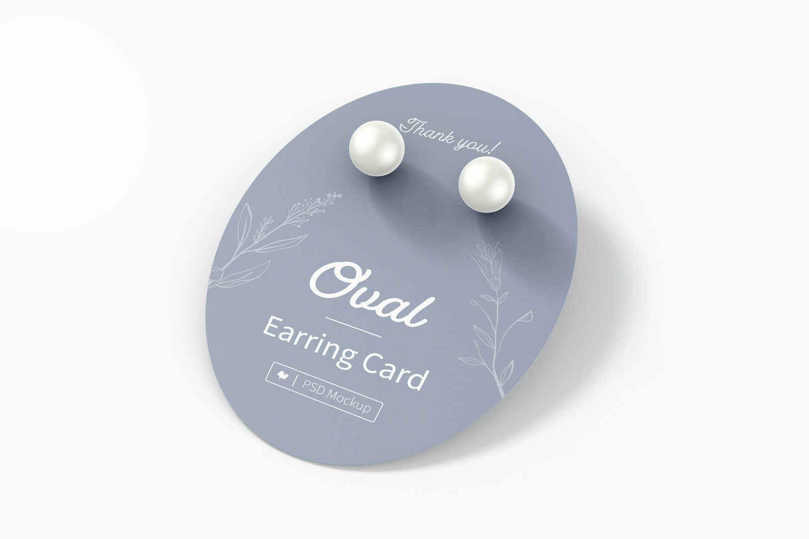 Oval Earring Card Mockup
