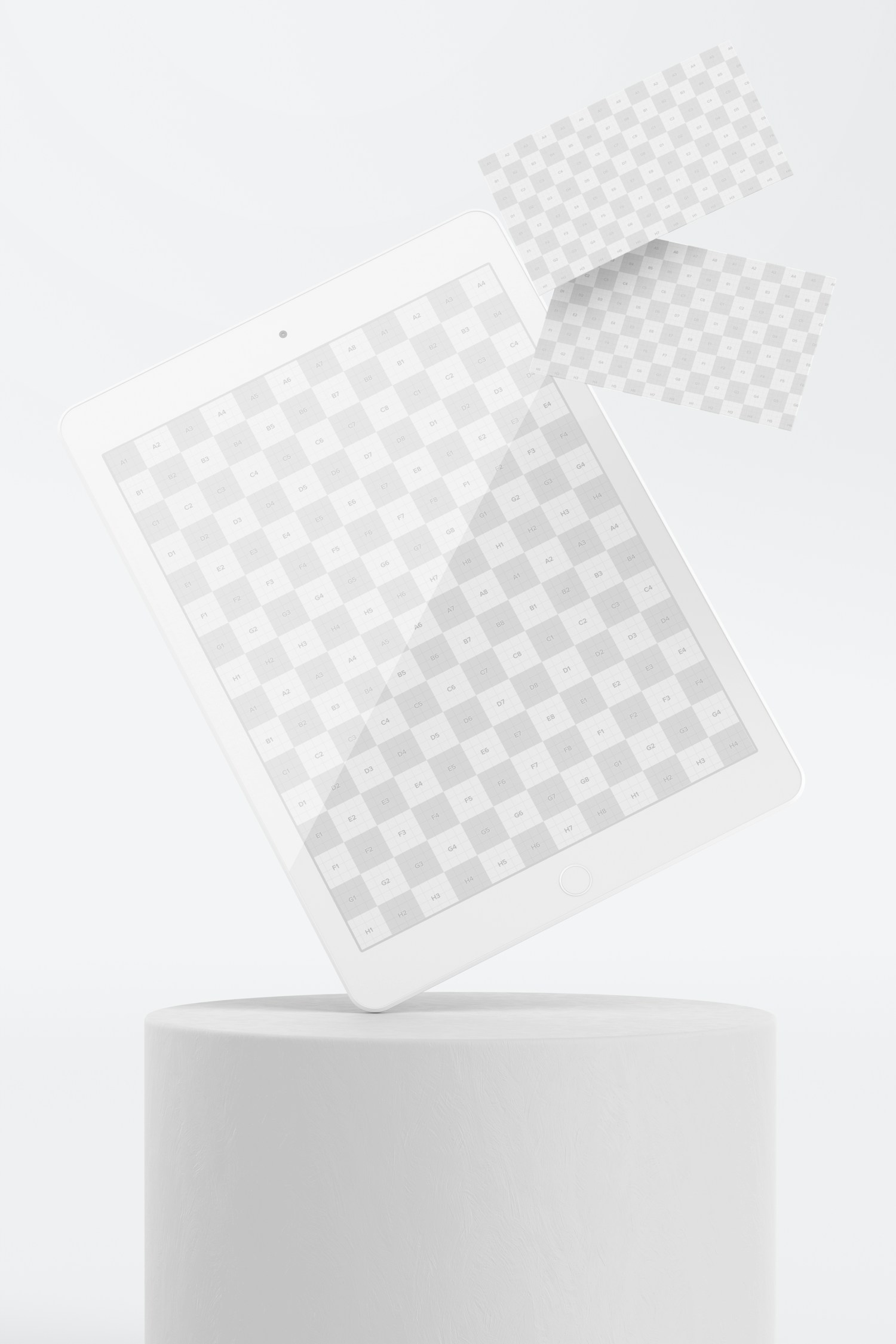Maqueta de Tarjeta de Presentación con iPad, Cayendo