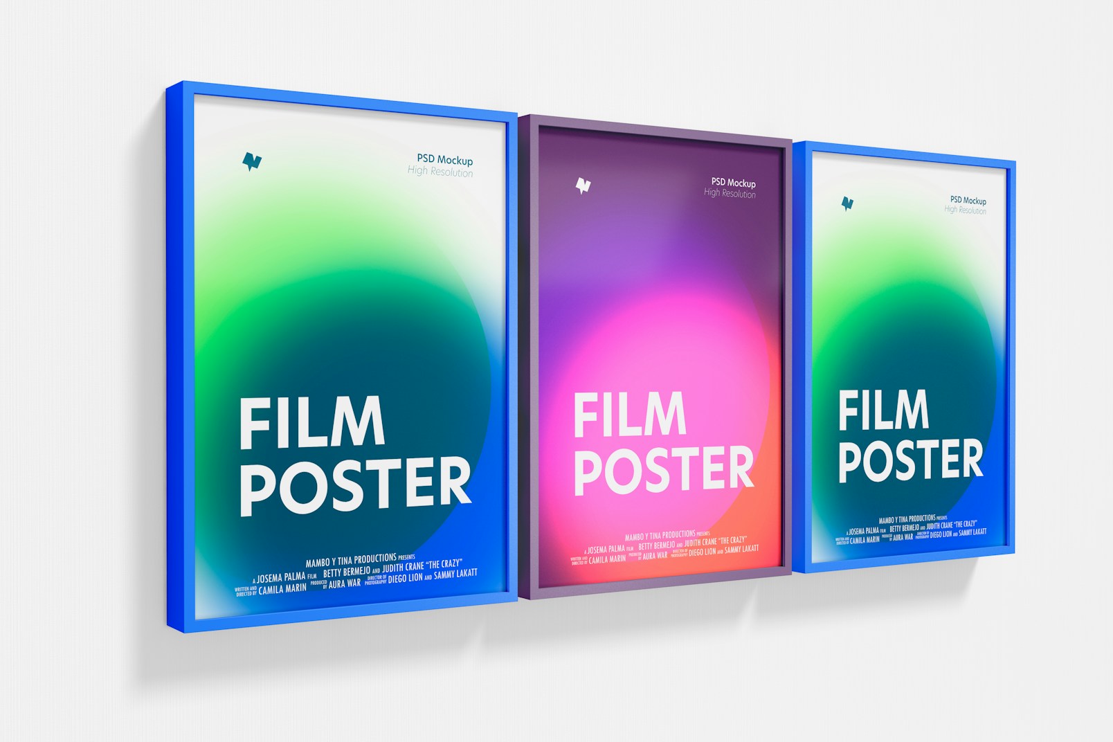 Film Posters Mockup, Perspective