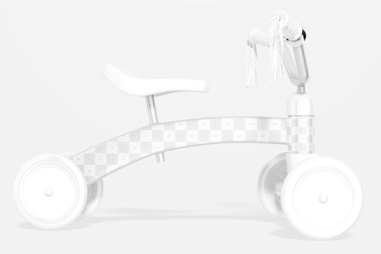 Retro Tricycle Mockup, Side View