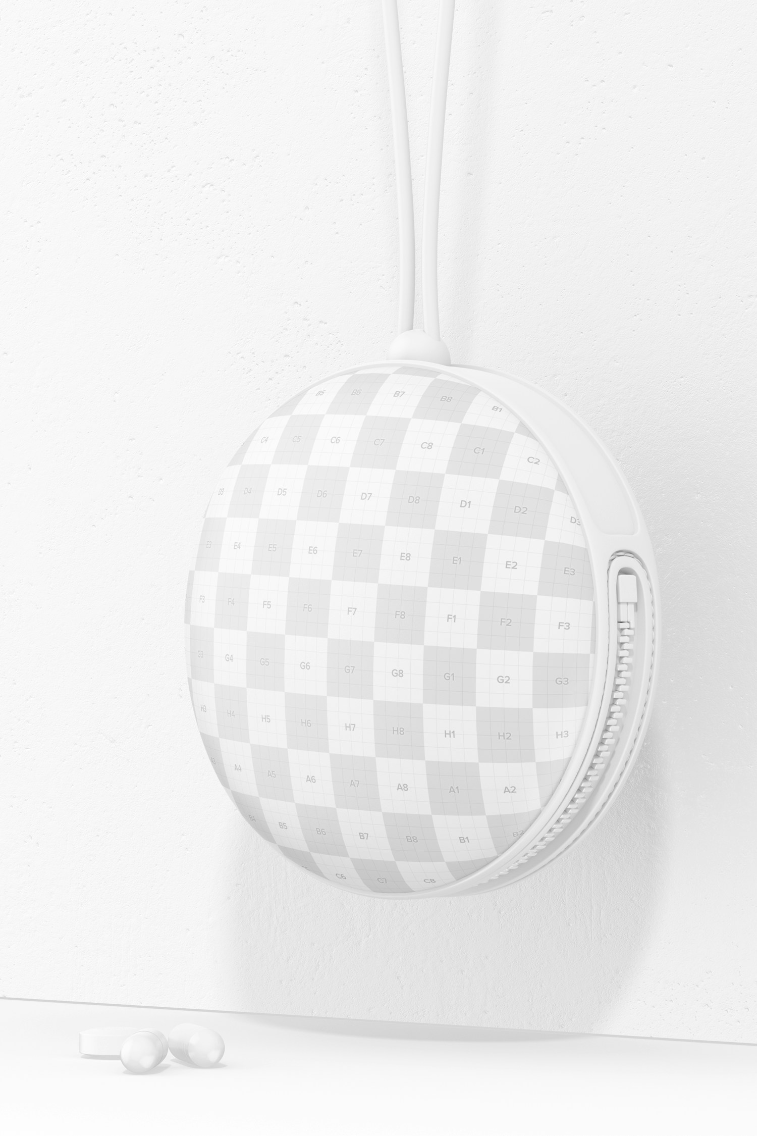 Silicone Pill Box Mockup, Hanging Silicone Pill Box Mockup, Hanging