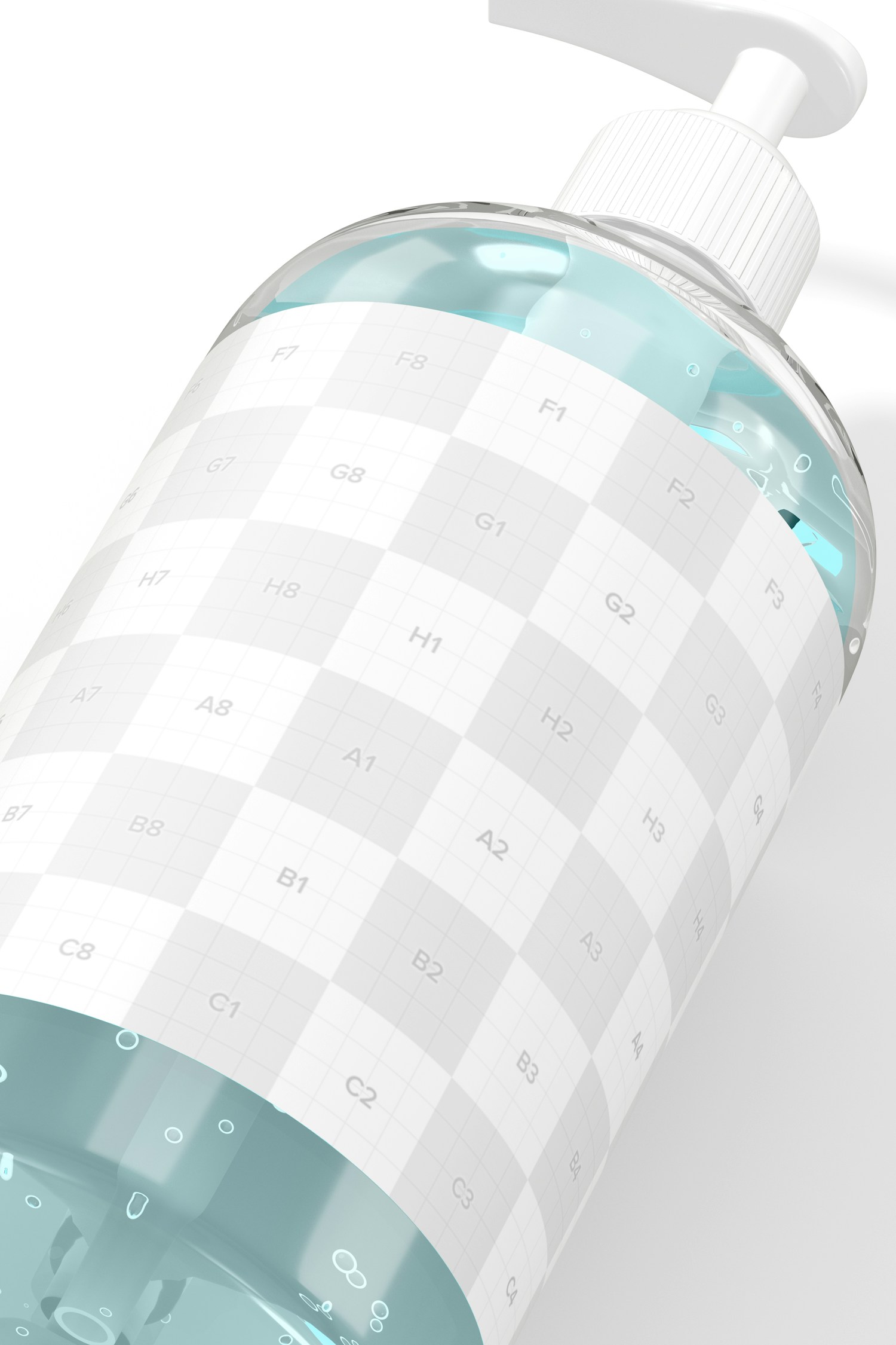 16 oz Sanitizing Gel Bottle Mockup, Close-up