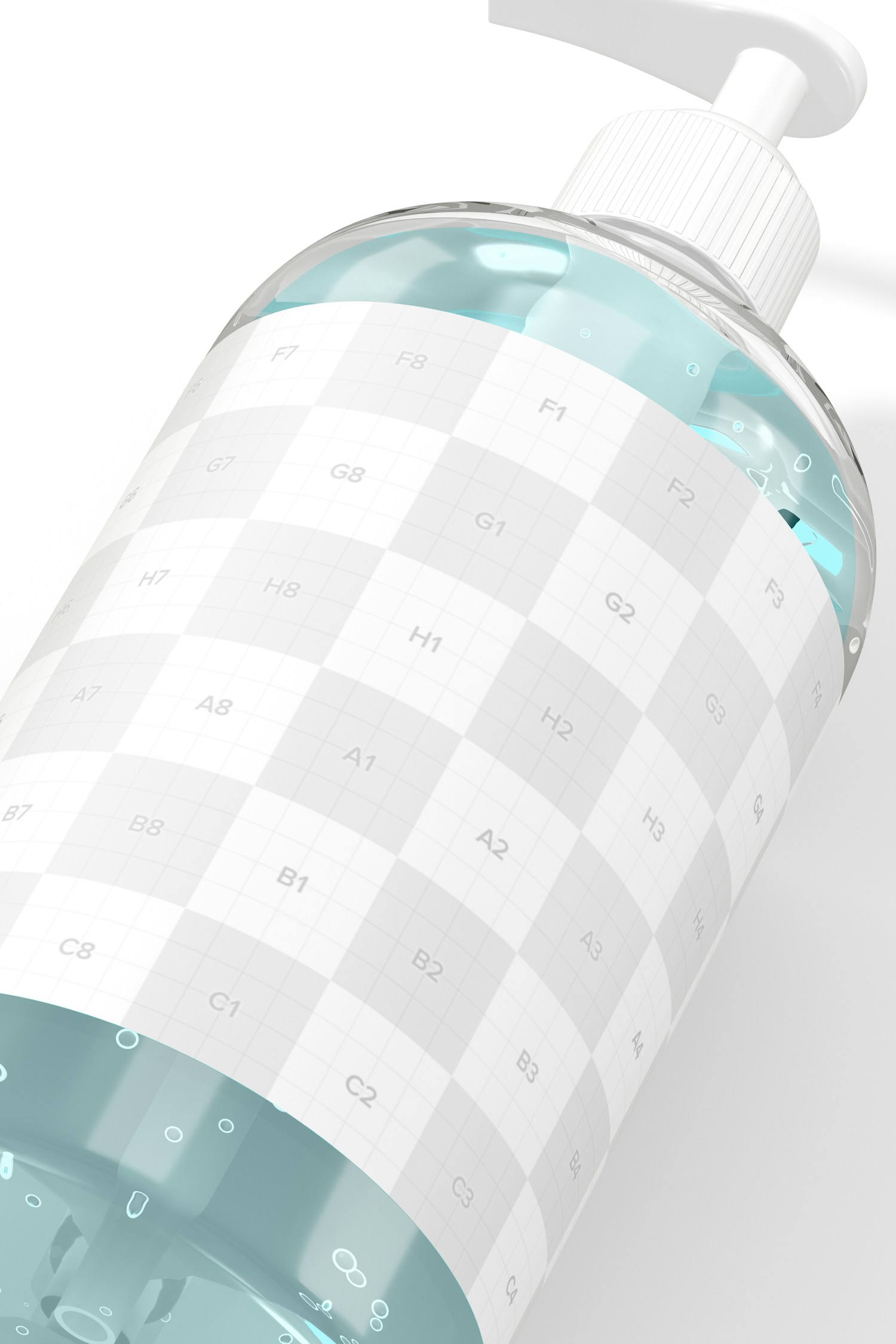 16 oz Sanitizing Gel Bottle Mockup, Close-up 16 oz Sanitizing Gel Bottle Mockup, Close-up