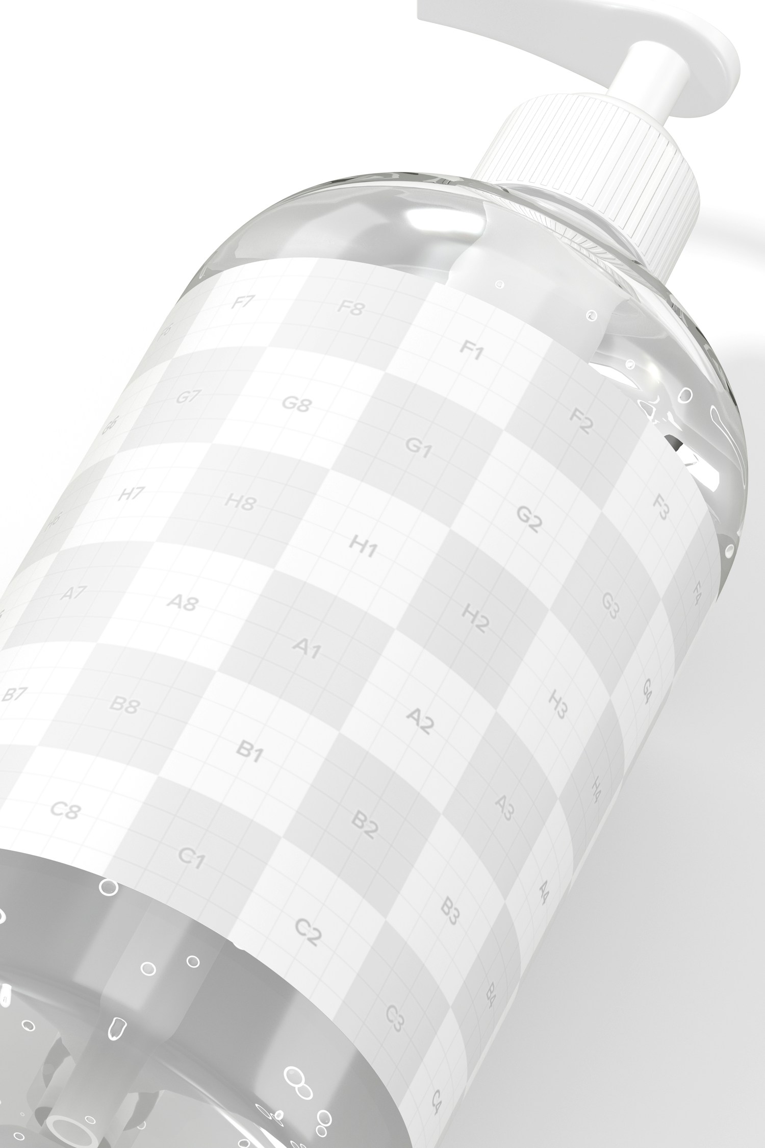 16 oz Sanitizing Gel Bottle Mockup, Close-up