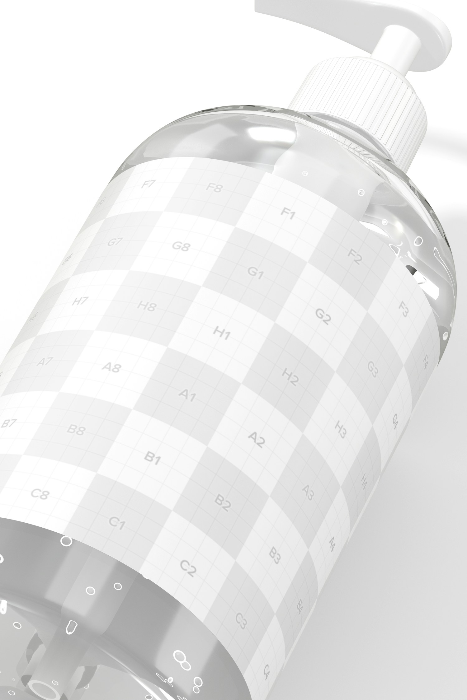 16 oz Sanitizing Gel Bottle Mockup, Close-up 16 oz Sanitizing Gel Bottle Mockup, Close-up