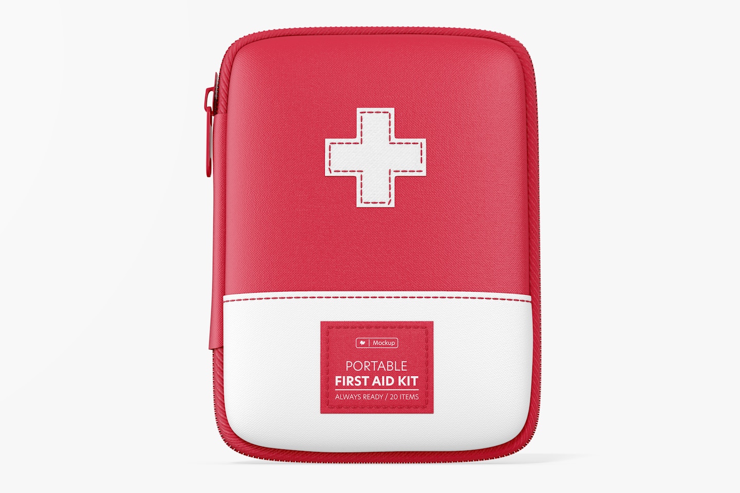 Portable First Aid Kit Mockup, Front View
