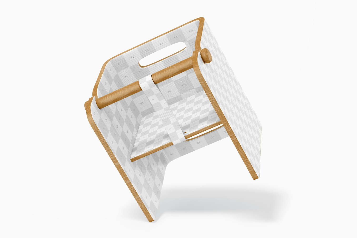 Baby Wooden Chair Mockup, Falling