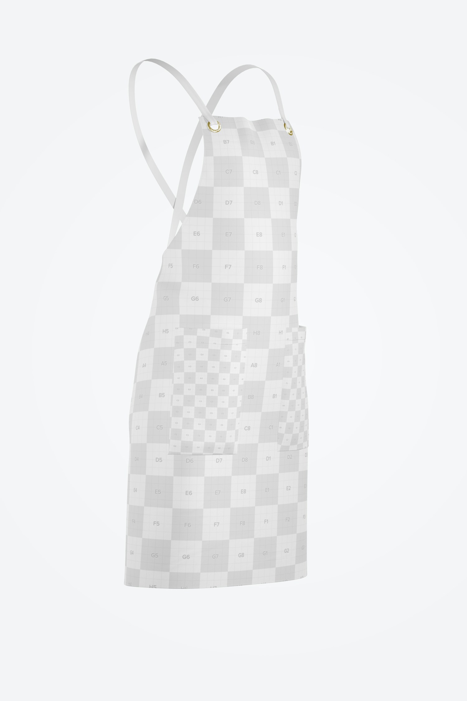 This mockup is isolated, you can move the apron into the scene.