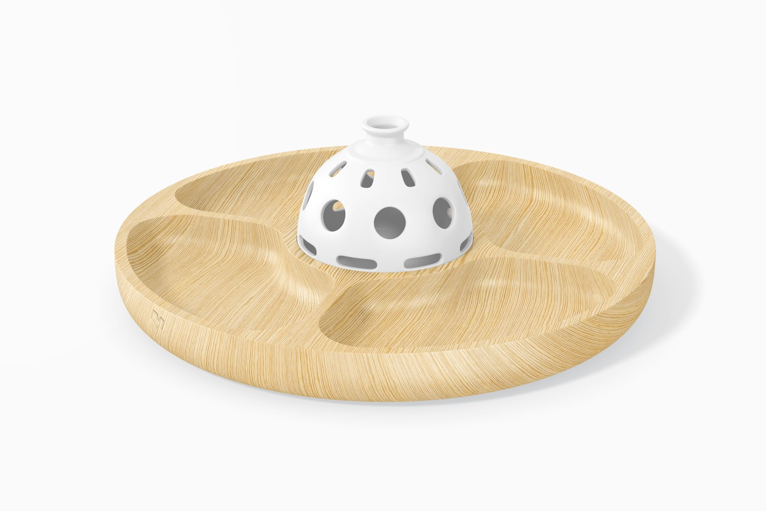 Bamboo Round Tray Mockup Bamboo Round Tray Mockup