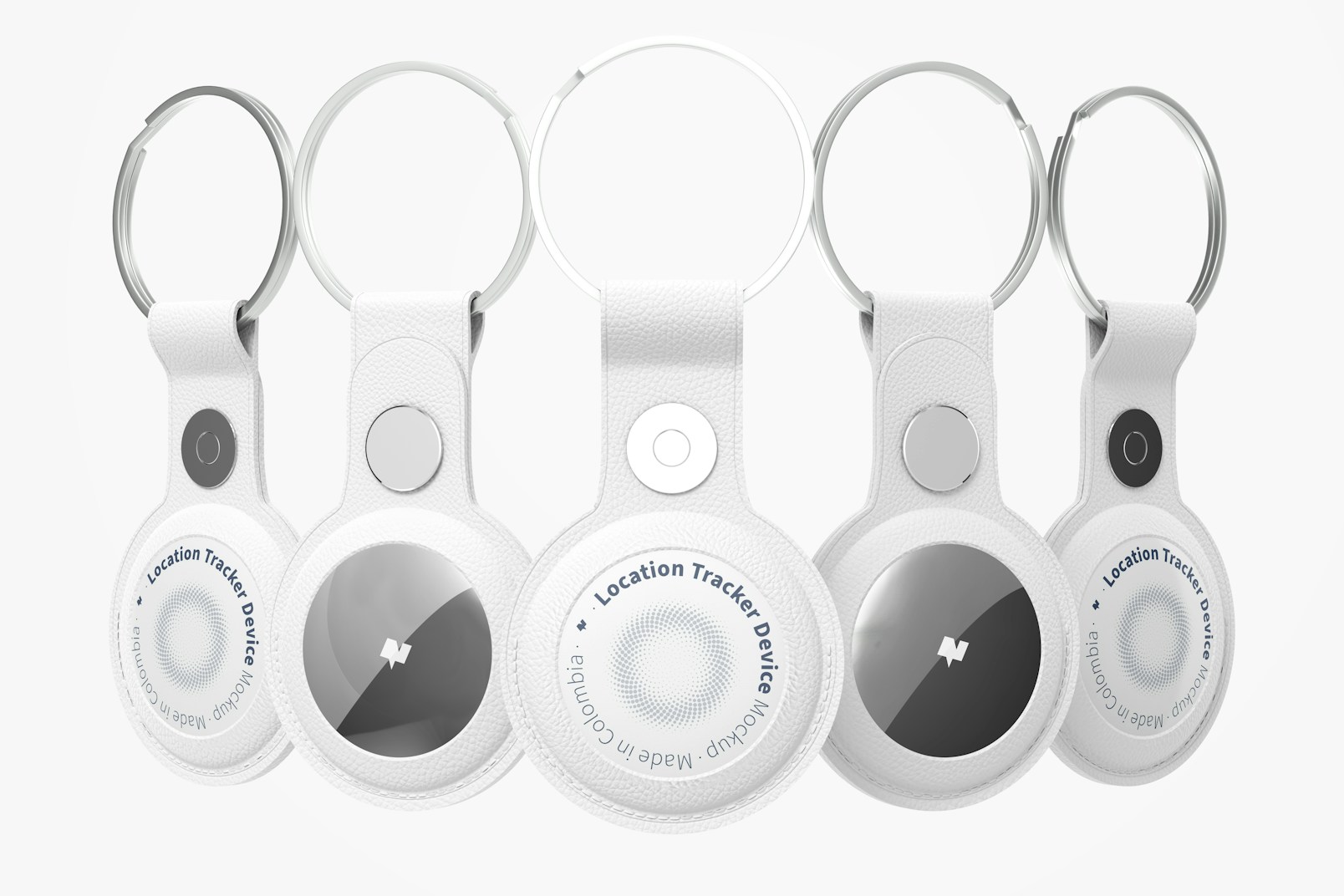 AirTags with Keychain Set Mockup
