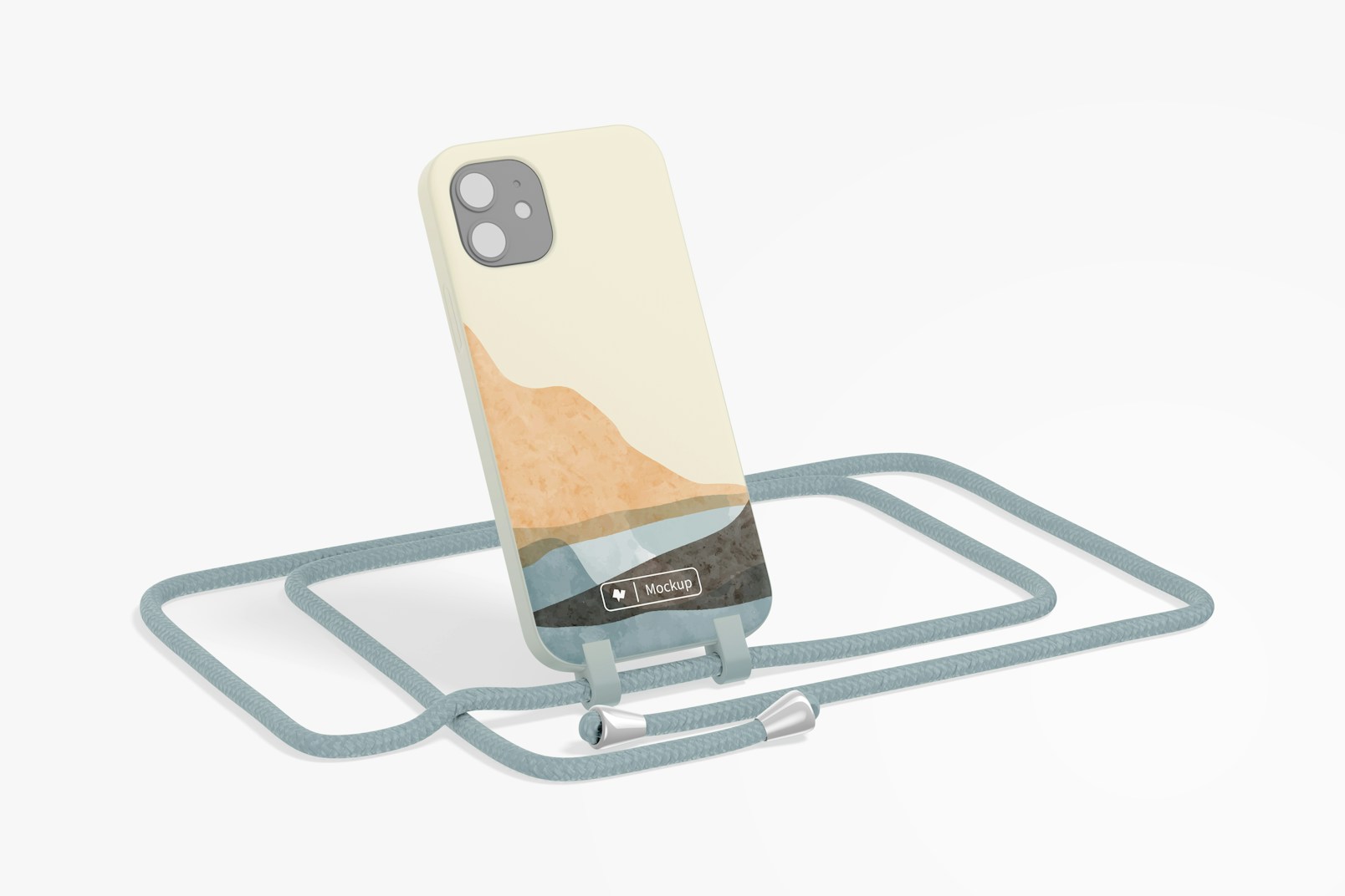 Necklace Case Mockup, Perspective View
