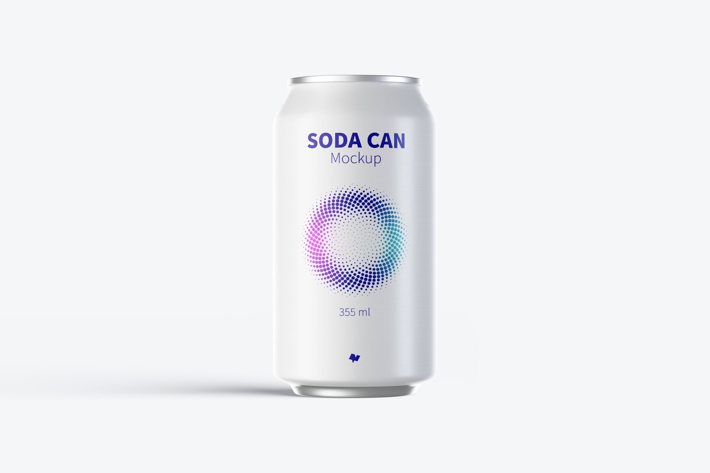 355 ml Soda Can Mockup, Front View