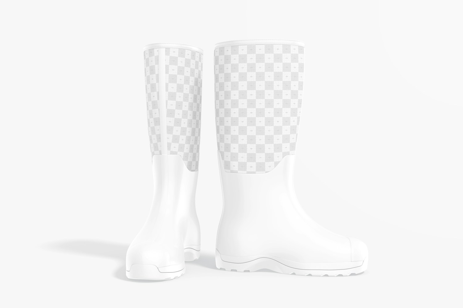Rubber Boots Mockup, Front View