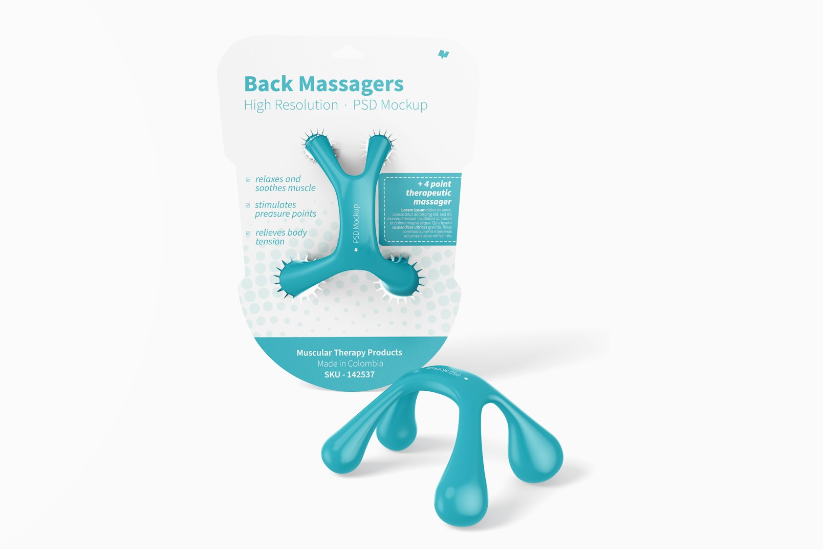 Back Massagers on Blister Mockup