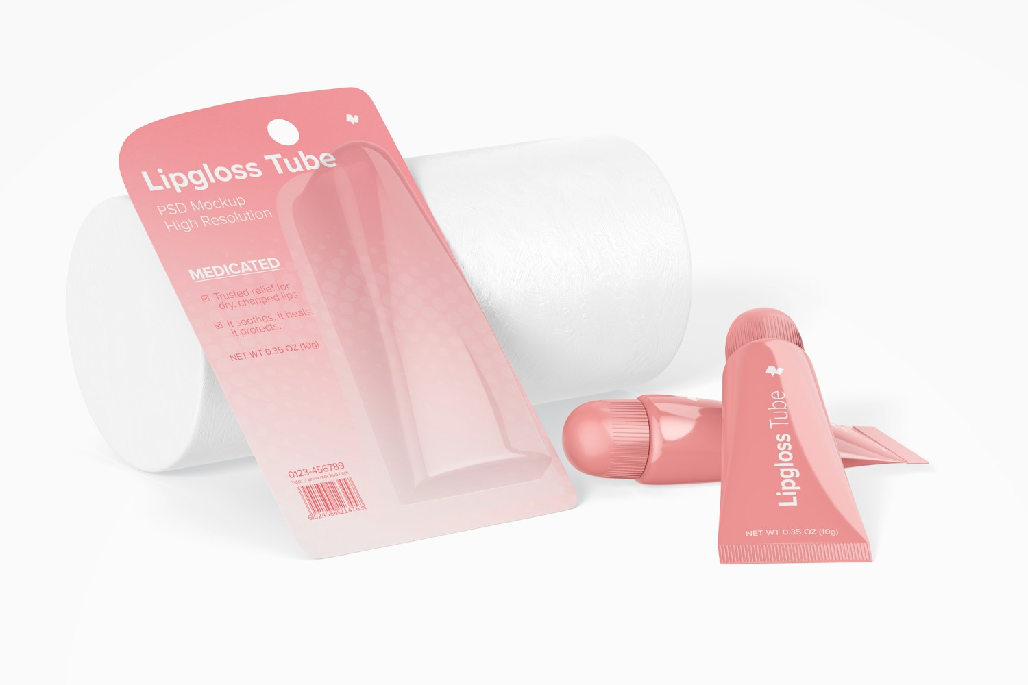 Lipgloss Tubes on Blister Mockup Lipgloss Tubes on Blister Mockup