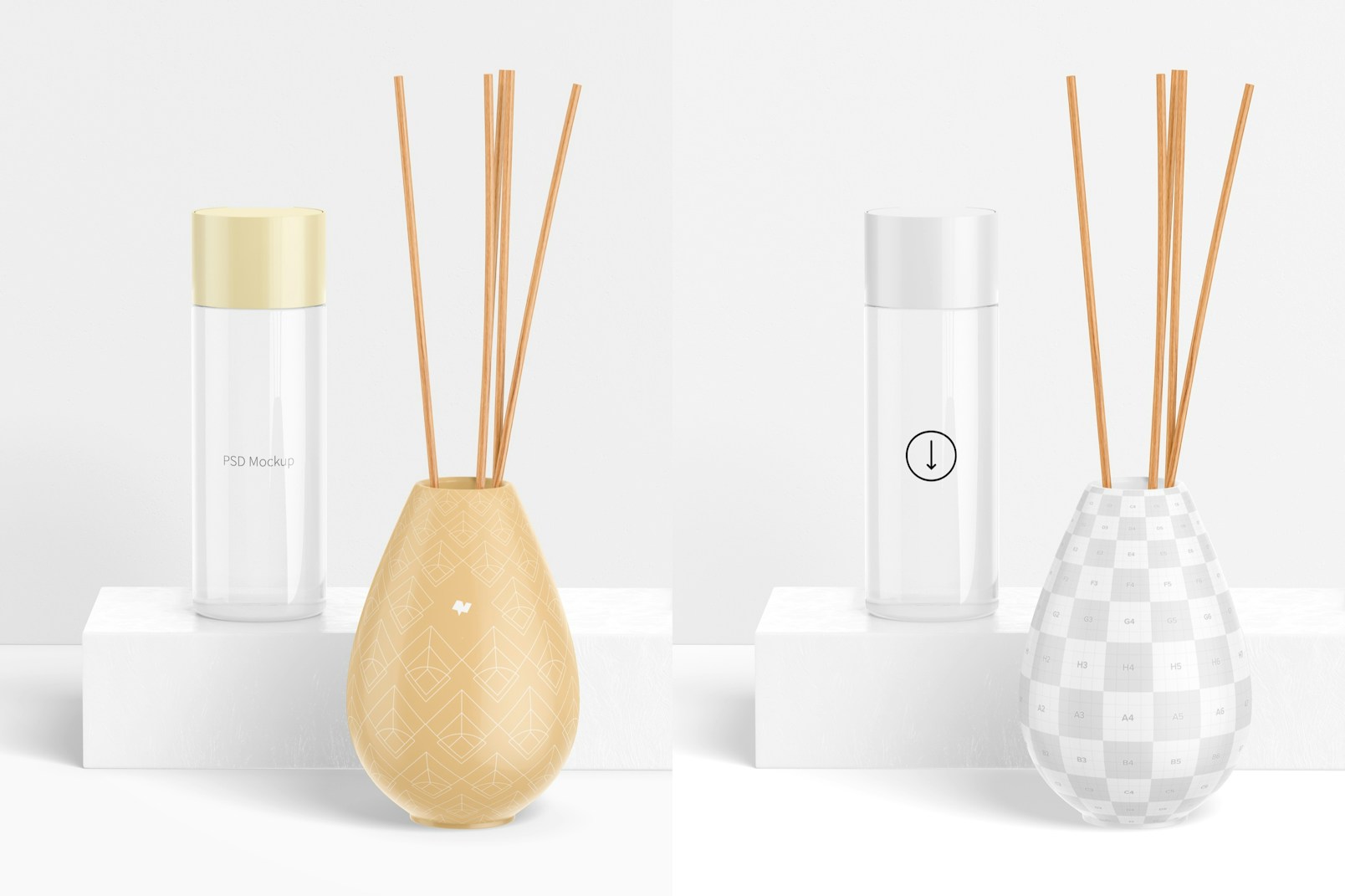Reed Diffuser Vessel with Bottle Mockup