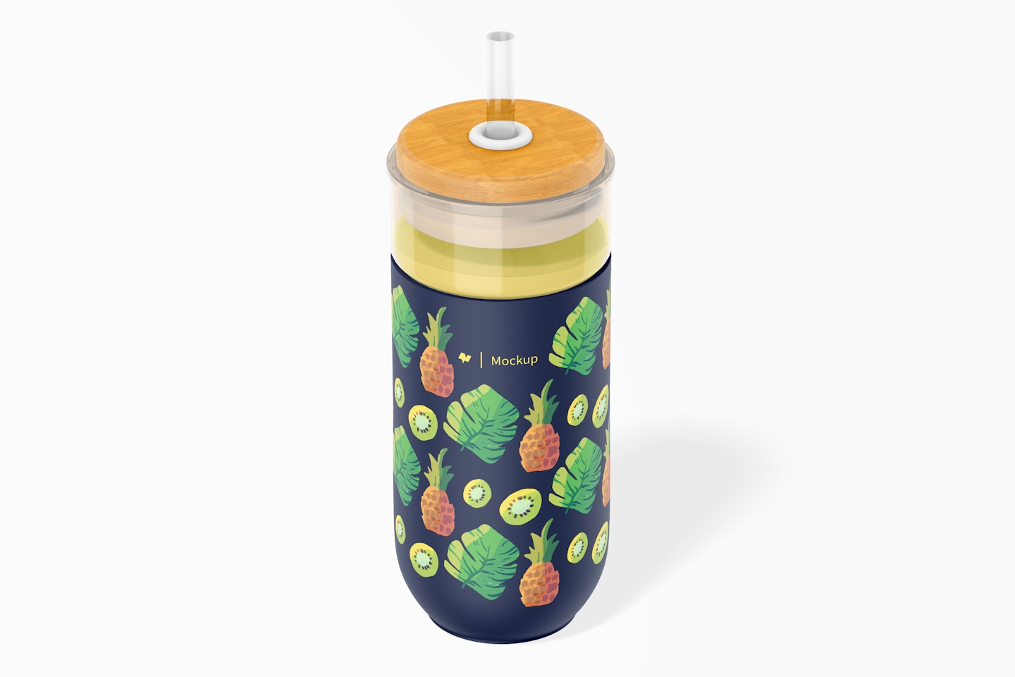 Smoothie Cup with Silicone Sleeve Mockup